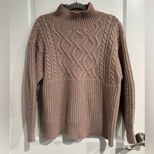 A New Day Dusty Rose Oversized Cable Knit Sweater